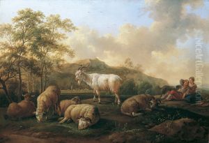 Landschaft mit weidendem Vieh by Joseph Roos