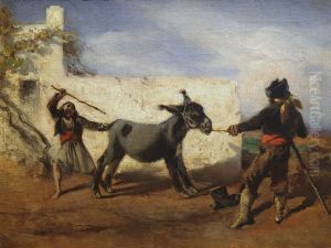 Der storrische Esel by Anton Romako