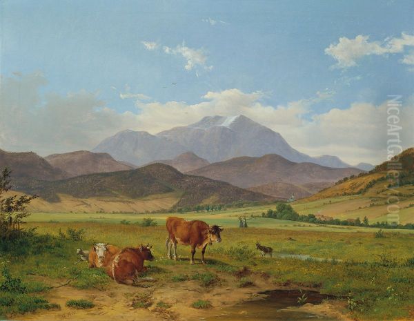 Landschaft mit Schneeberg - view 1