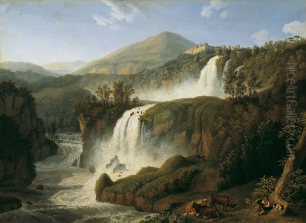 Der grosse Wasserfall von Tivoli bei Rom - view 1