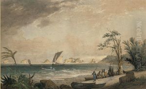 Los Gallos, Icacos Bay by Michel Jean Cazabon