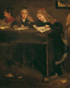 Drei Schulmadchen by Gustave Courbet