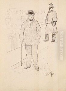 Paul Verlaine A Londres by Frederic Auguste Cazals