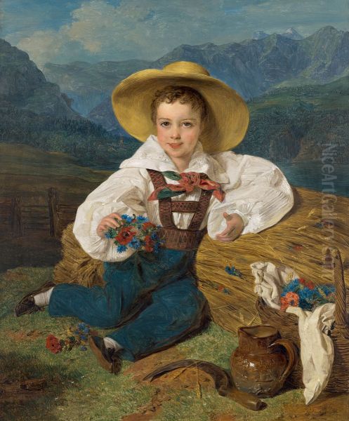 Graf Demetrius Apraxin als Kind vor einer Berglandschaft - view 1