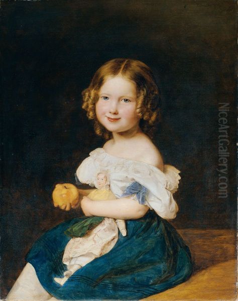 Portrait of Emilie Werner (1832 - 1835), daughter of Johann and Magdalena Werner - view 1