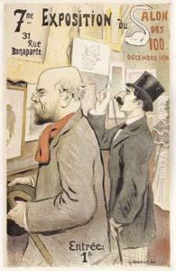 7e Exposition Du Salon Des Cent. (verlaine Et Moreas). Affiche. 1894. by Frederic Auguste Cazals