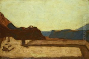 Am Kalvarienberg in Bozen by Albin Egger-Lienz