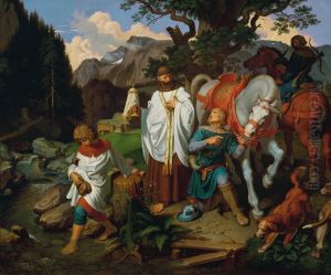 Rudolf von Habsburg und der Priester by Joseph von Fuhrich