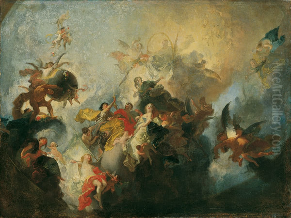 Die gottliche Vorsehung und Tugenden - view 1