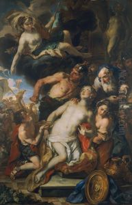 Die Opferung Iphigeniens by Johann Michael Rottmayr