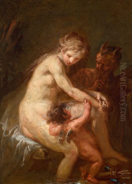 Nymphe und Faun mit Amor - view 1