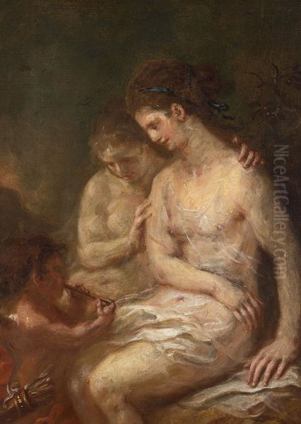 Zwei Nymphen mit Amor - view 1