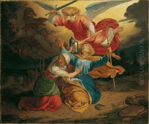 Versuchung der heiligen Gudula by Joseph von Fuhrich