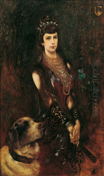Kaiserin Elisabeth mit Bernhardinerhund - view 1