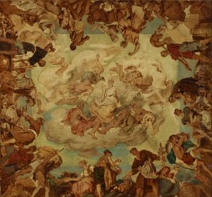 Die Fruchtbarkeit, umgeben von den vier Elementen by Hans (Johann von Strasiripka) Canon