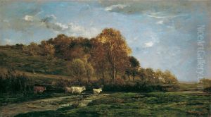 Herbstliche Aulandschaft by Charles-Francois Daubigny