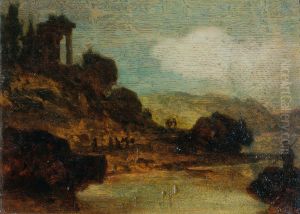 Landschaft mit Ruine