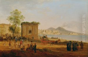 Der Golf von Neapel mit Szenen aus dem Volksleben