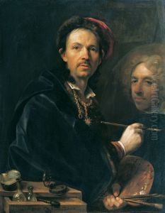 Selbstbildnis an der Staffelei by Jan Kupecky