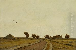 Hollandische Landschaft mit Gehoften by Rudolf Ribarz
