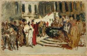 Skizze zum Gemalde "Arabische Kaufleute in Venedig" Skizze zum Gemalde "Arabische Kaufleute in Venedig"