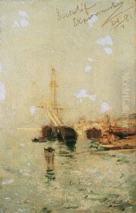 Studie aus Venedig mit Schiff Studie aus Venedig mit Schiff