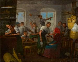 Schusterwerkstatt by Johann Michael Neder