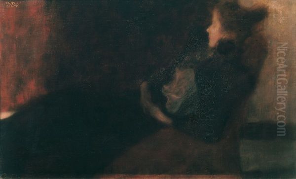 Lady by the fireplace (Dame am Kamin) - view 1