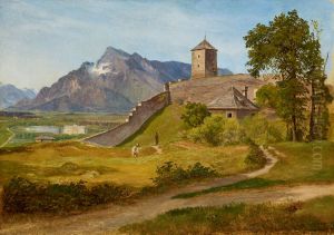 Das Militarwachthaus und der Josefsturm auf dem Salzburger Monchsberg