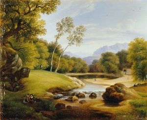 Paar in Landschaft by Friedrich Philipp Reinhold