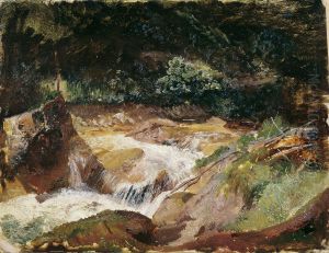 Gebirgsbach in der Ramsau by Emil Jakob Schindler