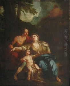 Venus Et Adonis Dans Un Paysage by Pierre-Jacques Cazes