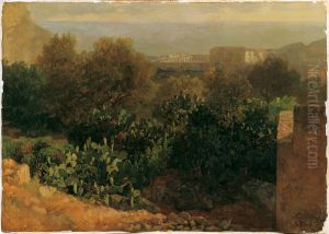 Sudliche Landschaft mit Kakteen by Thomas Ender