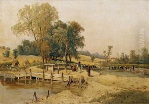 Hungarian Landscape with Vines by Theodor von Hormann