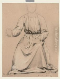 Drapery Study For A Seated Figure Drapery Study For A Seated Figure