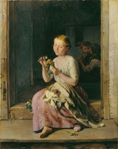 Die Kranzwinderin by Ferdinand Georg Waldmuller