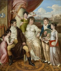 Die Familie des Grosshandlers Johann Christian Edler von Bruchmann by Josef Abel