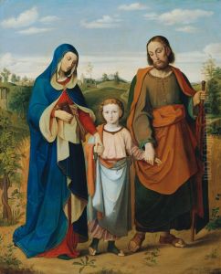 Die heilige Familie auf dem Heimweg vom Tempel Die heilige Familie auf dem Heimweg vom Tempel