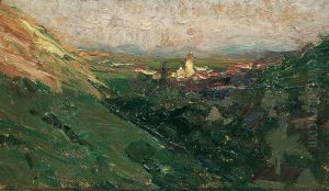 Blick auf das Kahlenberger Dorf by Olga Wisinger-Florian