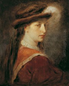 Dame mit Federhut by Hans (Johann von Strasiripka) Canon
