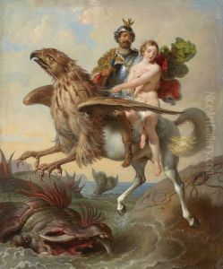 Rudiger und Angelica (Studie zu "Rudiger und Angelica") by Johann Peter Krafft