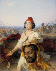 David mit dem Haupt Goliaths by Johann Peter Krafft