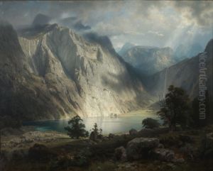 Obersee bei Berchtesgaden by August Wilhelm Leu