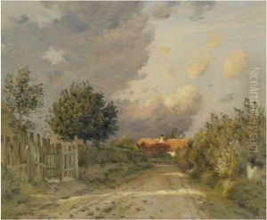 Early Evening In The French Countryside by Jean-Charles Cazin