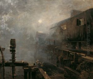 Sagemuhle im Morgennebel by Emil Jakob Schindler