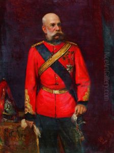 Kaiser Franz Joseph I. in englischer Regimentsuniform by Leopold Horovitz
