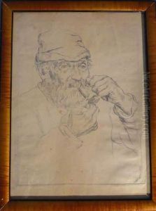 " Portrait De Marin A Lapipe> by Jean-Michel, Michel Cazin