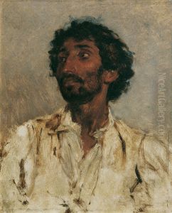 Brustbild eines Zigeuners by August von Pettenkofen