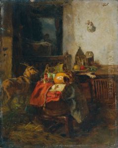Bauernzimmer mit einem Stillleben Bauernzimmer mit einem Stillleben