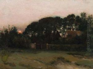 Equitien Pres Boulogne - Sunset. by Marie, Nee Guillet Cazin